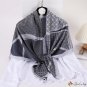 Spring and autumn new colorful silk scarf 110cm large square scarf women's silk scarf simple printin