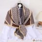 Spring and autumn new colorful silk scarf 110cm large square scarf women's silk scarf simple printin