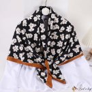 New colorful silk scarf female retro scarf 110cm large square scarf fashion literature decorative ne