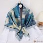 New luxury satin silk scarf 110cm large square scarf ladies scarf printing headscarf shawl scarf