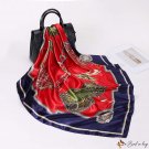 Spring and summer new scarf printing silk scarf women 90cm large square scarf simulation silk printi