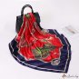 Spring and summer new scarf printing silk scarf women 90cm large square scarf simulation silk printi