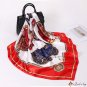 Spring and summer new scarf printing silk scarf women 90cm large square scarf simulation silk printi