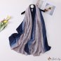 Spring and summer new pressure pleated long scarf imitation cotton linen printing silk scarf women's