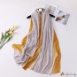 Spring and summer new pressure pleated long scarf imitation cotton linen printing silk scarf women's