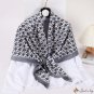 110x110cm twill silk large square scarf literary retro print silk scarf women decorative shawl
