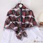 New satin twill silk scarf 110cm large square scarf ladies scarf printing headscarf shawl scarf