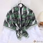 New satin twill silk scarf 110cm large square scarf ladies scarf printing headscarf shawl scarf