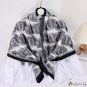 New satin twill silk scarf 110cm large square scarf ladies scarf printing headscarf shawl scarf