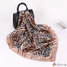 The new scarf leopard print silk scarf women 90cm large square scarf
