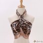 The new scarf leopard print silk scarf women 90cm large square scarf