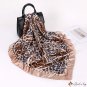 The new scarf leopard print silk scarf women 90cm large square scarf