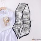 Angled small long scarf thin section small silk scarf thin narrow long lines printed small neck scar