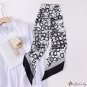 Angled small long scarf thin section small silk scarf thin narrow long lines printed small neck scar