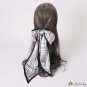 Angled small long scarf thin section small silk scarf thin narrow long lines printed small neck scar