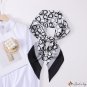 Angled small long scarf thin section small silk scarf thin narrow long lines printed small neck scar