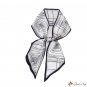 Angled small long scarf thin section small silk scarf thin narrow long lines printed small neck scar