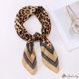 Spring and summer new leopard print small square scarf 70cm printed small silk scarf women's headsca