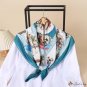 90cm large square scarf silk scarf women's new printed turban imitation silk satin shawl thin sectio