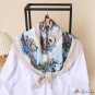 90cm large square scarf silk scarf women's new printed turban imitation silk satin shawl thin sectio