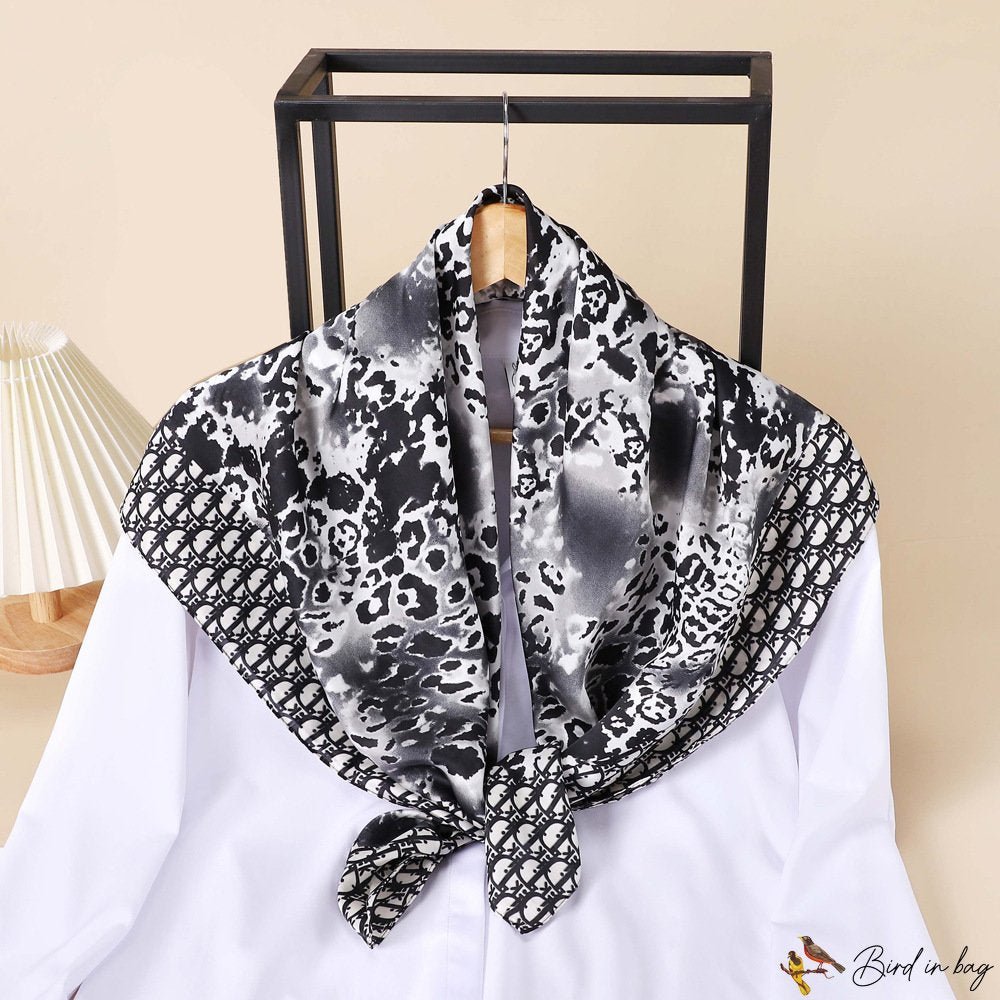 New luxury satin silk scarf 90cm square scarf ladies scarf printing headscarf shawl thin section sca