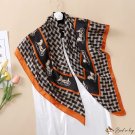 90cm satin silk scarf new large square scarf fashion simulation silk printing silk scarf female scar