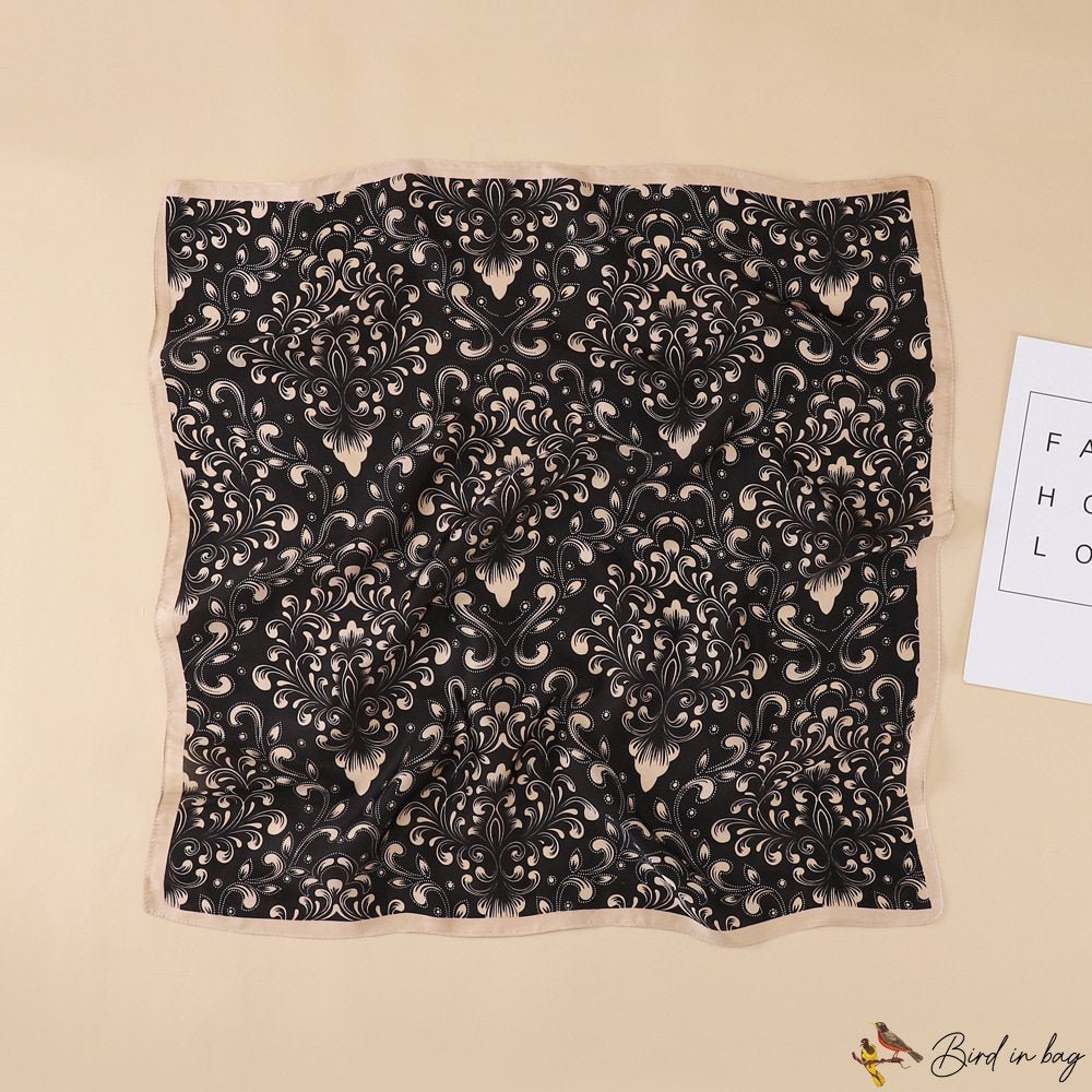 70cm silk scarf female spring and summer new simulation silk square scarf literary small neck scarf 