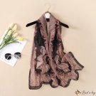 New spring and summer scarf silk scarf women's long scarf thousand bird check print simulation silk 
