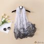 New spring and summer scarf silk scarf women's long scarf thousand bird check print simulation silk 