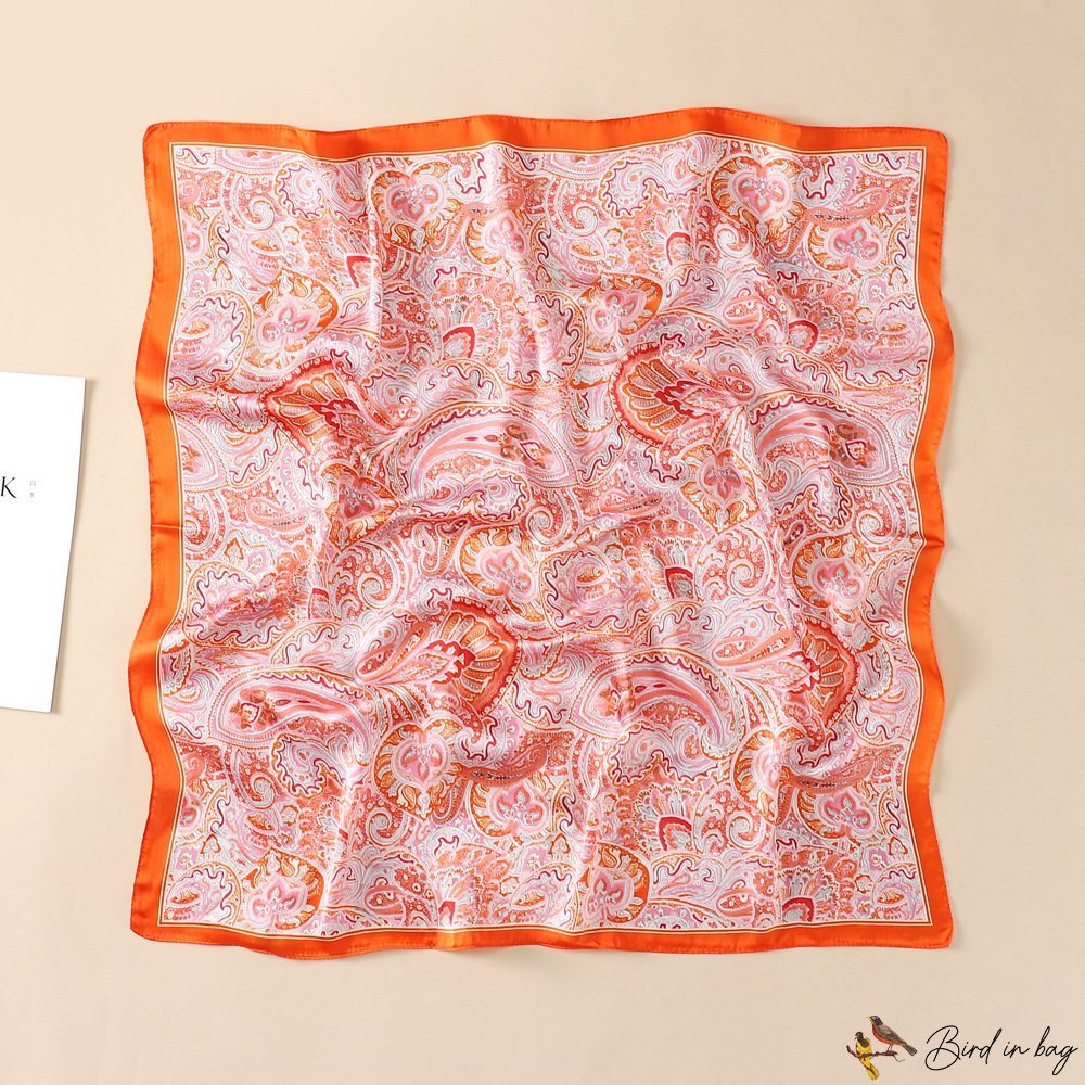 70cm small square scarf printing silk scarf women's headscarf silk small neckerchief scarf