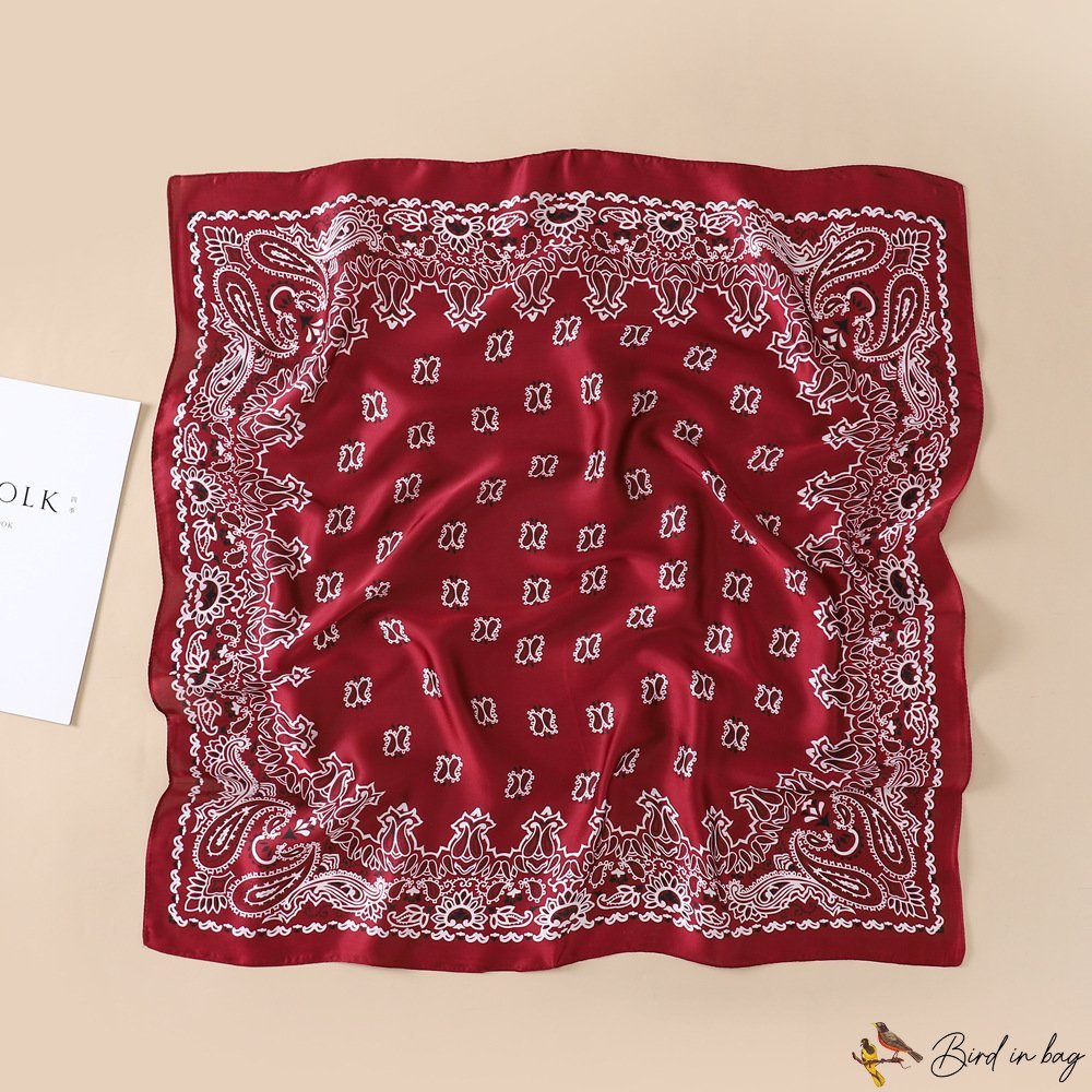 New small square scarf printing silk scarf women's headscarf silk small neck scarf 70cm scarf
