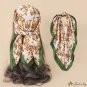 New small square scarf women's silk scarf 70cm scarf square shawl headscarf tied package silk scarf