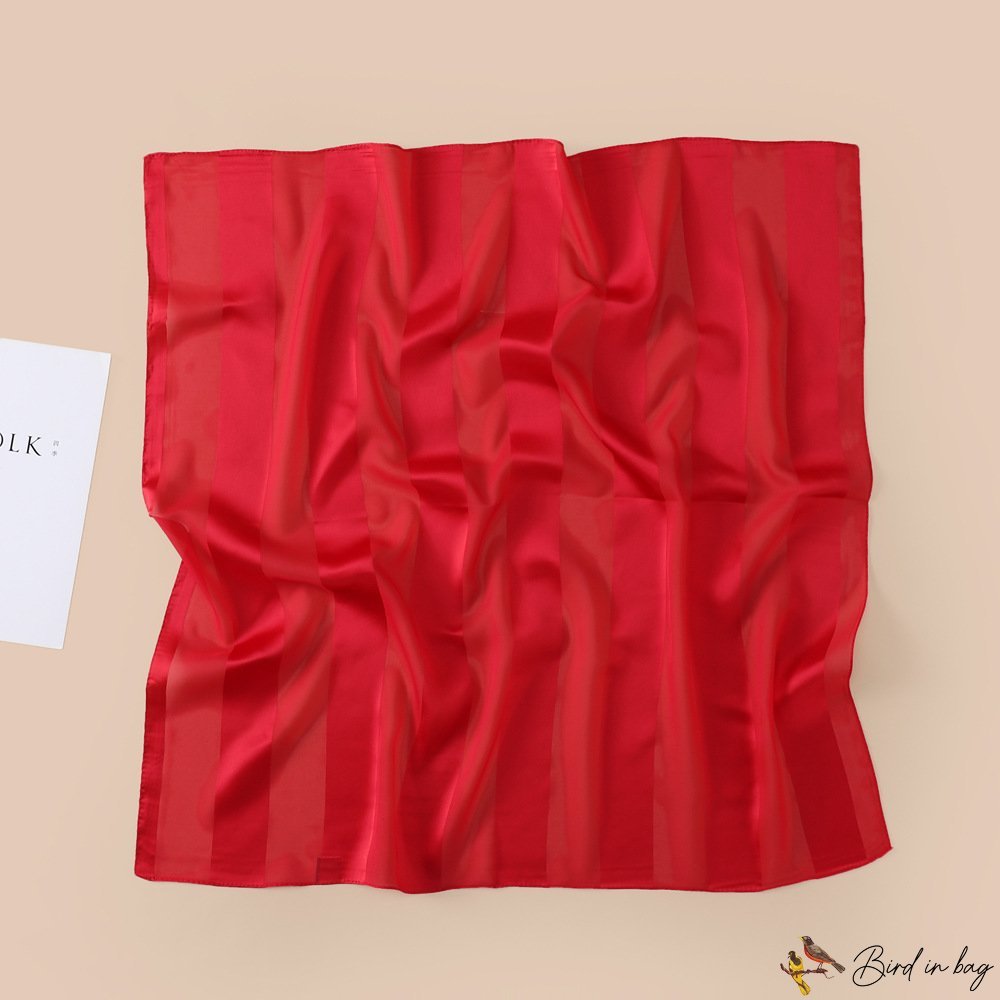 Pure color small square scarf 70cm silk scarf women's headscarf satin scarf neck scarf tie bag silk 