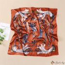 Small square scarf silk scarf women 60cm headscarf check print scarf decorative headscarf fashion si