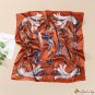 Small square scarf silk scarf women 60cm headscarf check print scarf decorative headscarf fashion si