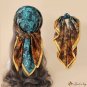 70cm small silk scarf women simulation silk square scarf literary small neck scarf printing scarf