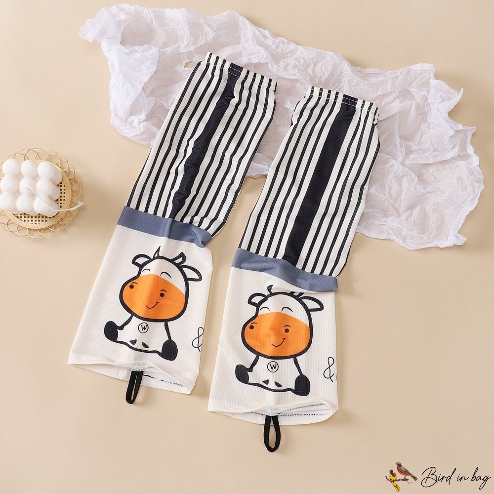 Printed cartoon letters female outdoor sleeves cute arm protector loose sleeves
