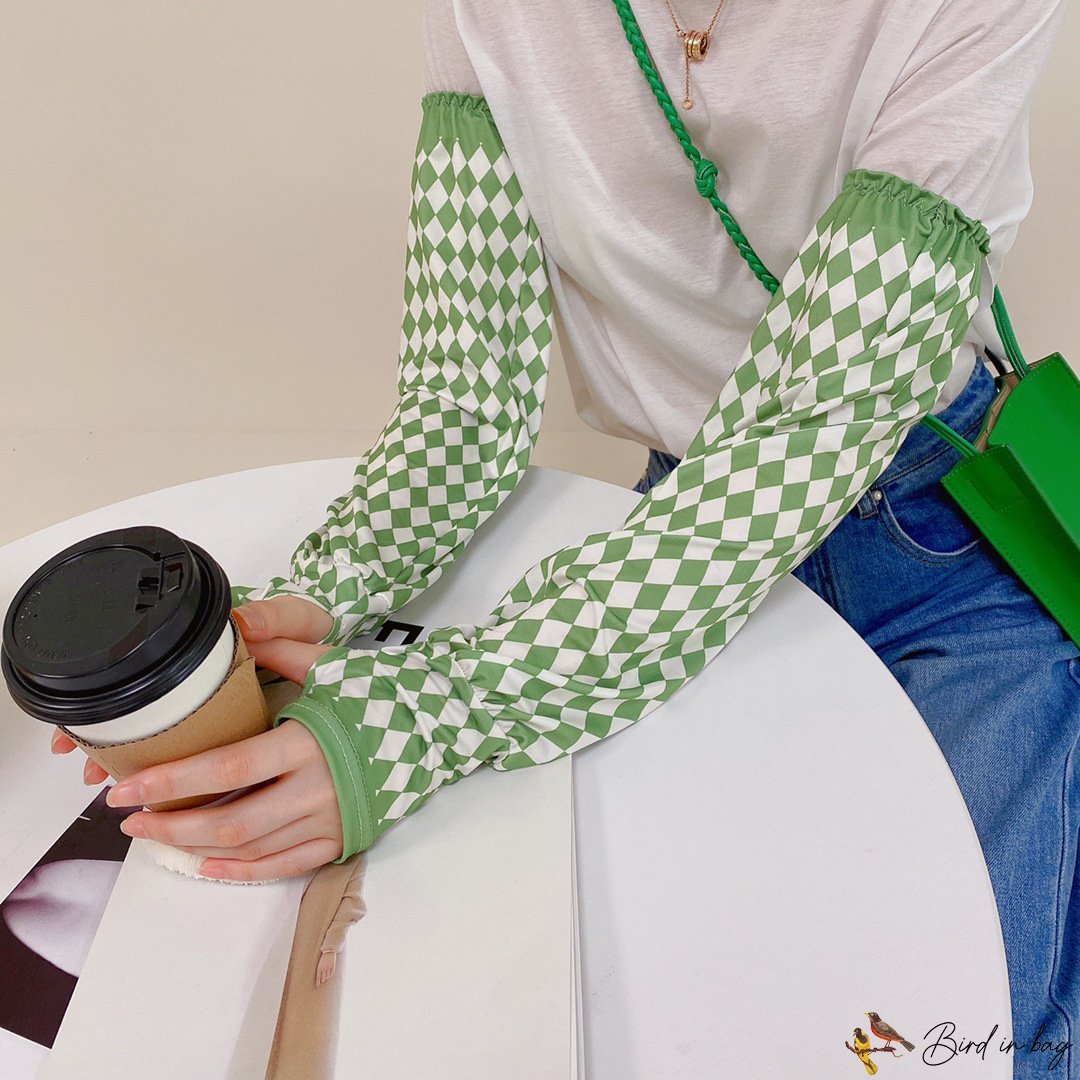 New Hyunya wind printing outdoor fashion loose UV protection arm sleeves female