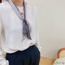 Small long silk scarf handle hair ribbon women's multi-functional thin narrow floating ribbon obliqu