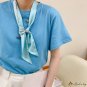 Small long silk scarf handle hair ribbon women's multi-functional thin narrow floating ribbon obliqu