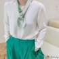 Small long silk scarf handle hair ribbon women's multi-functional thin narrow floating ribbon obliqu