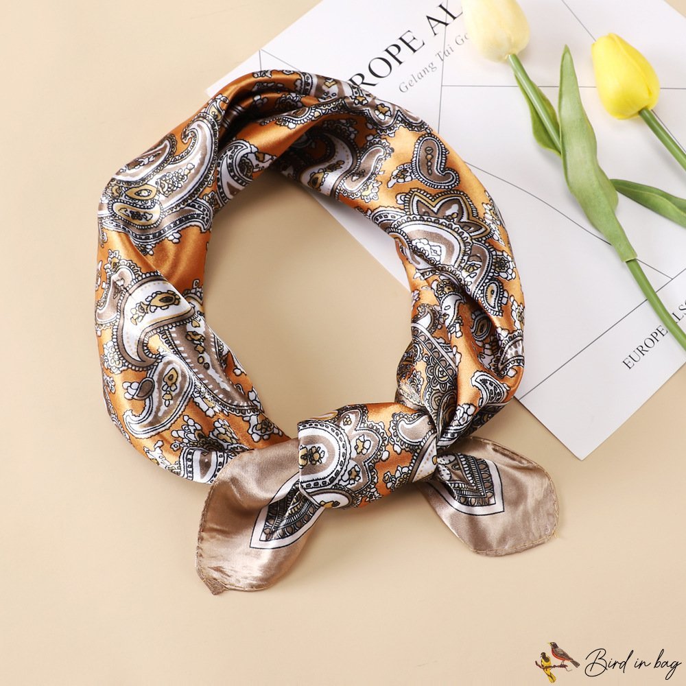 Silk scarf female 60cm small square scarf printing scarf decorative headscarf spring and autumn fash