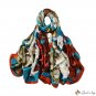 New li brocade satin 90 * 180cm printed silk scarf simulation silk scarf shawl beach long scarf
