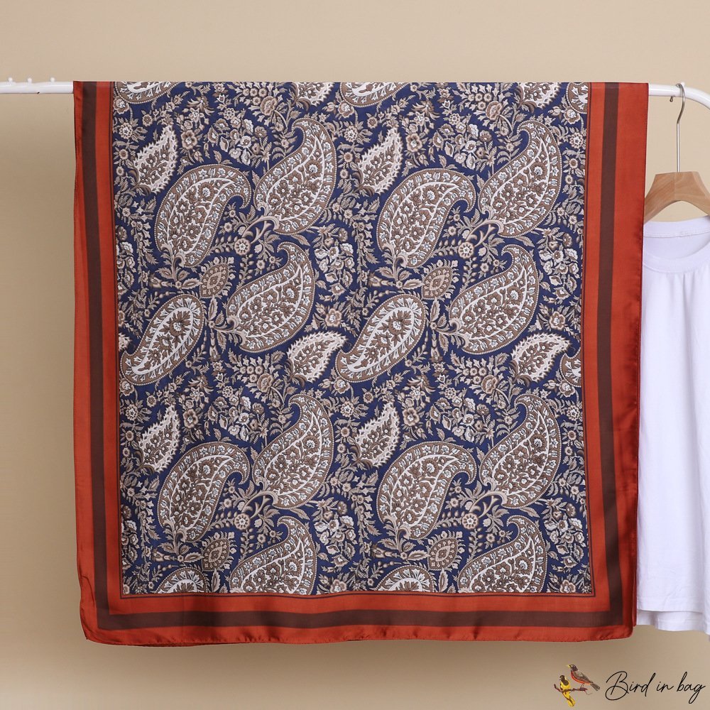 New li brocade satin long scarf printing silk scarf women's scarf spring in the long section shawl