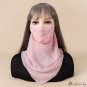 Veil mask female solid color shade sun protection face mask neck protection silk scarf full face thi