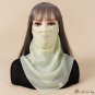 Veil mask female solid color shade sun protection face mask neck protection silk scarf full face thi