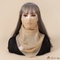 Veil mask female solid color shade sun protection face mask neck protection silk scarf full face thi