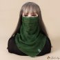 Veil mask female solid color shade sun protection face mask neck protection silk scarf full face thi