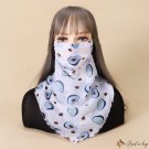 Mask outdoor cycling sun shade anti-UV hanging ear bandana soft breathable mask silk scarf