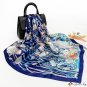 Spring and autumn new 90cm silk scarf women's square scarf simulation silk scarf printing headscarf 